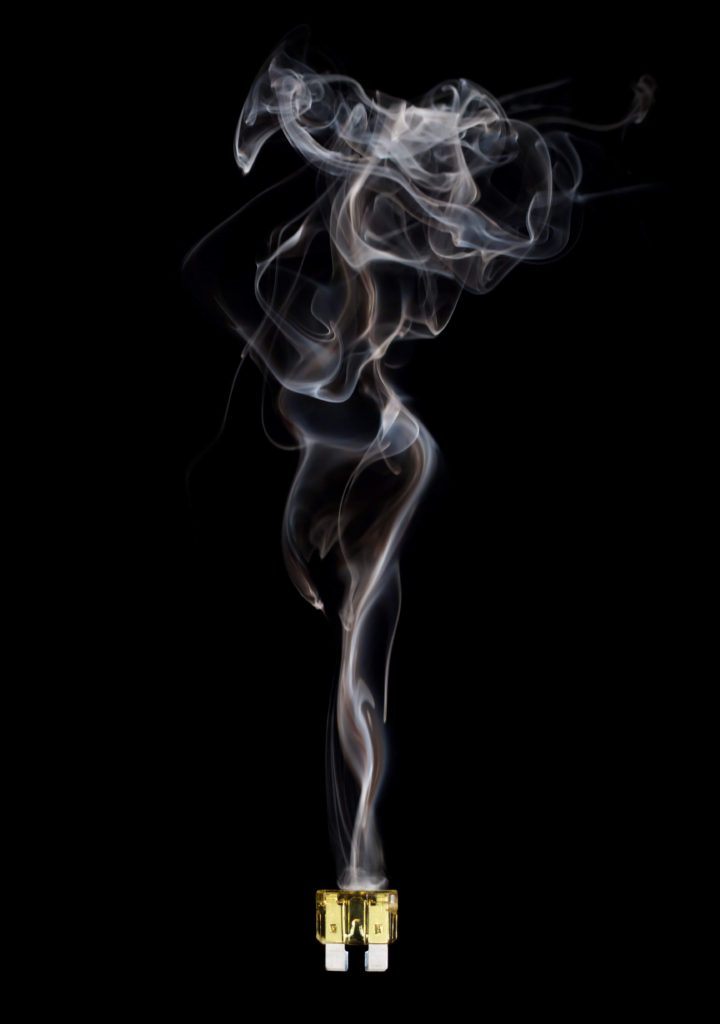 smoke on a black background