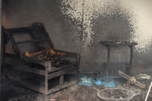 fire damage in home